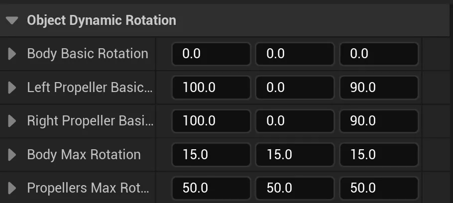 Pod racer dynamic rotations