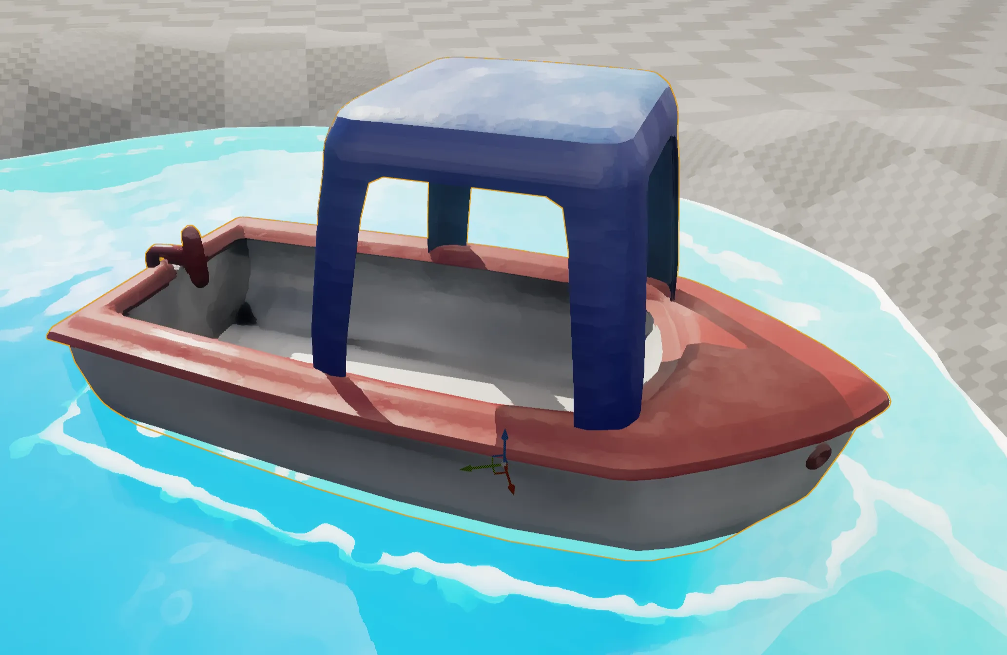 Boat with watercolor shader