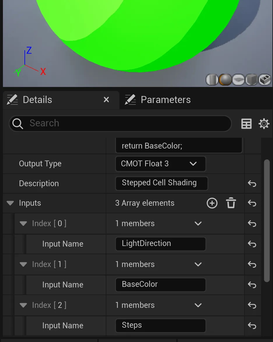 Cell Shading Variables