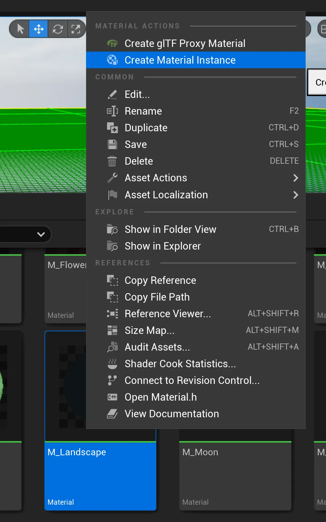 Material Instance creation