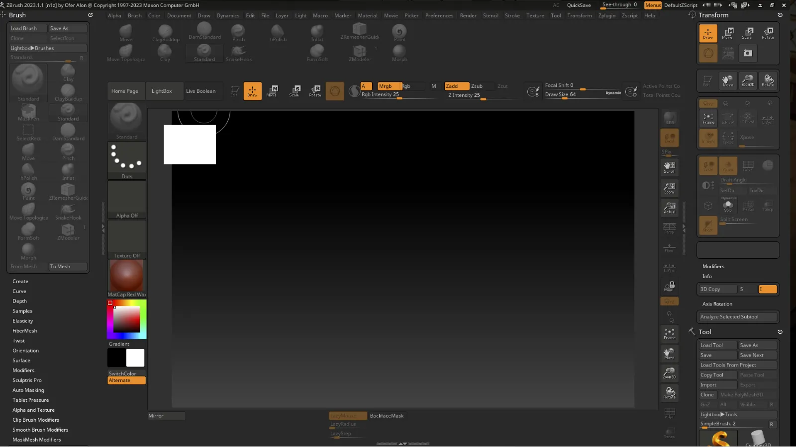 Zbrush environment