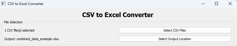 CsvConverter - Python CSV to Excel tool