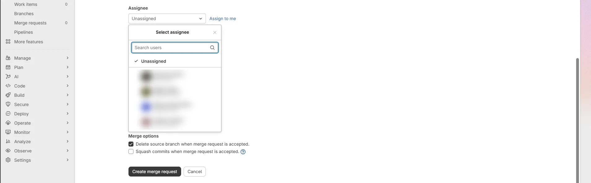 GitLab MR reviewer field