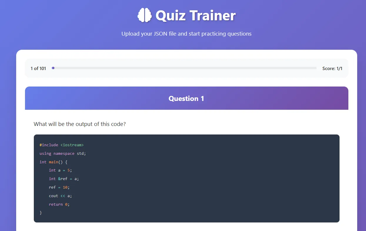 Example of Quiz